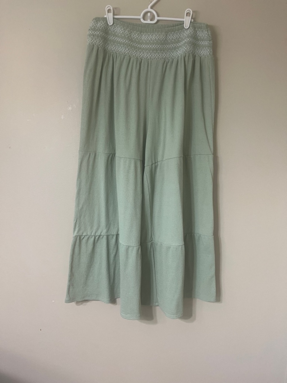 Flowy Wide Leg Pants Boho Beach Sage Green Plus Size 18/20W